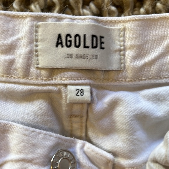 Agolde size 28 denim shorts white - Picture 2 of 3